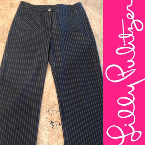Lily Pulitzer 🌴 Wide leg, Pinstriped Pants - Picture 1 of 6